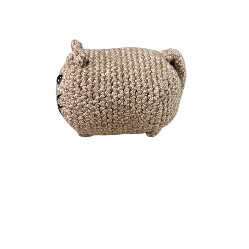 New Handmade Crochet Plushie Cat Kitten tan brown